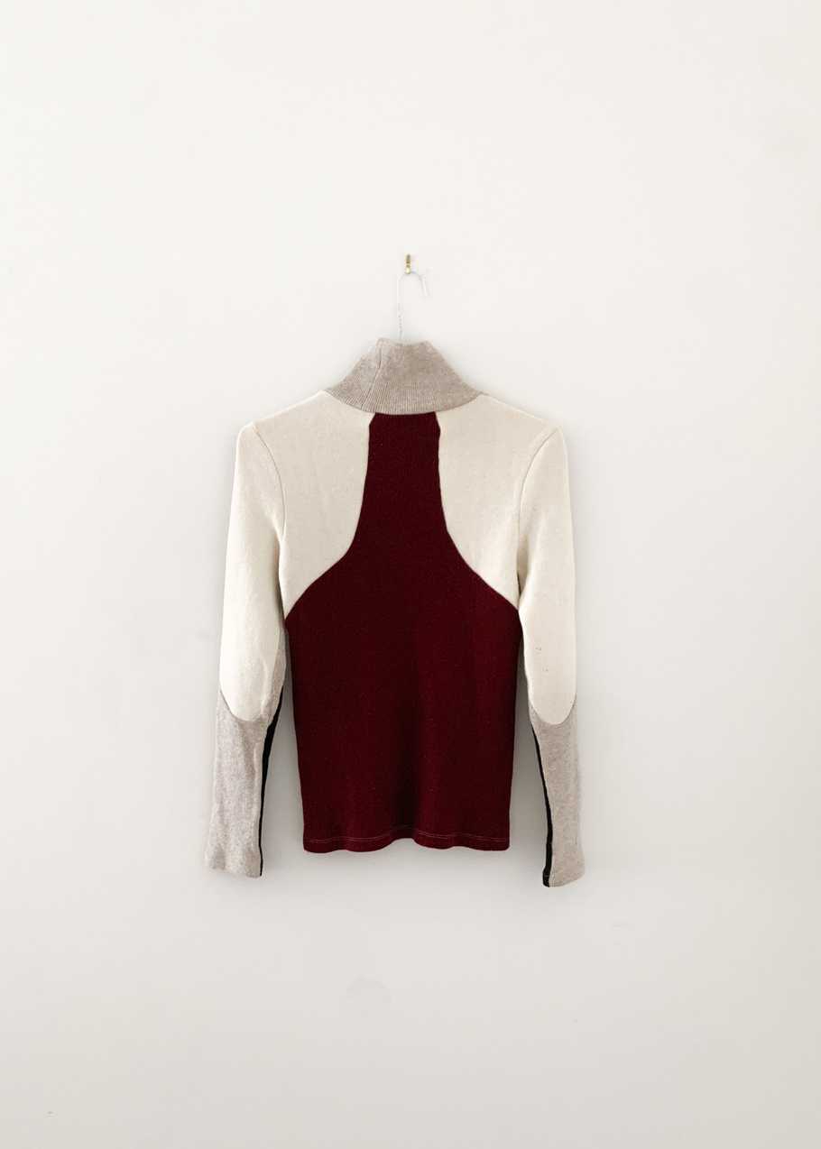 AW2005 'History Of My World' Abstract Color-Block Turtleneck